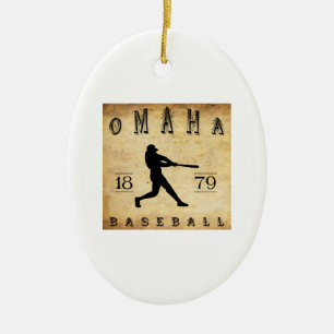 1879 Omaha Nebraska Baseball Keramisch Ornament
