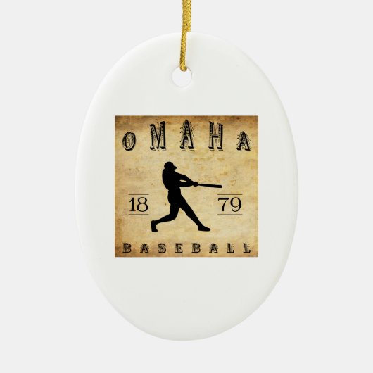 1879 Omaha Nebraska Baseball Keramisch Ornament (Voorkant)