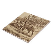 1879 William Wise Animal Series Deer Tile Repro Tegeltje (Zijkant)