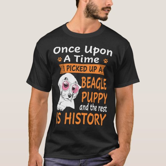 187 One Upon a Time Beagle Puppy T-shirt (Voorkant)
