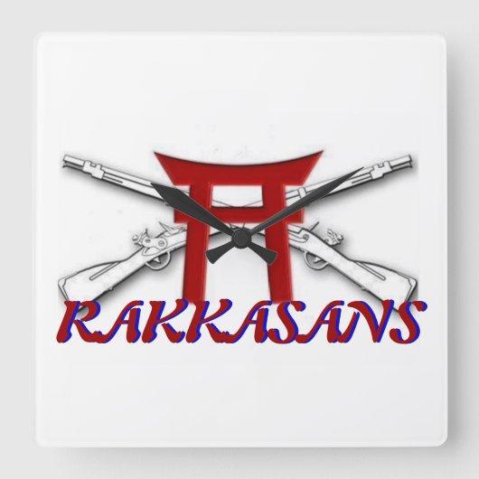 187e geslepen geweren Torri Rakkasans-klok Vierkante Klok (Voorkant)