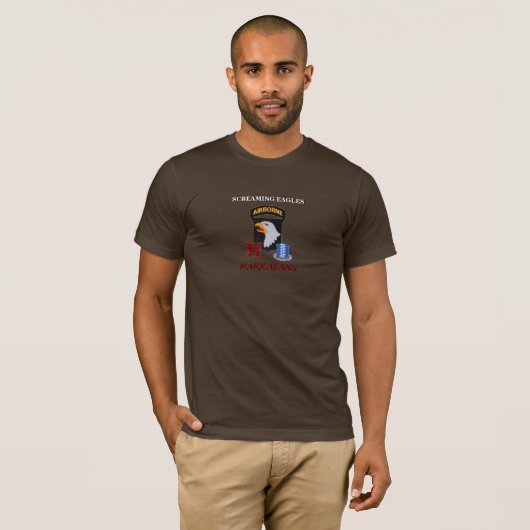 187e infanterie 101e vliegreis T-Shirt (Voorkant volledig)