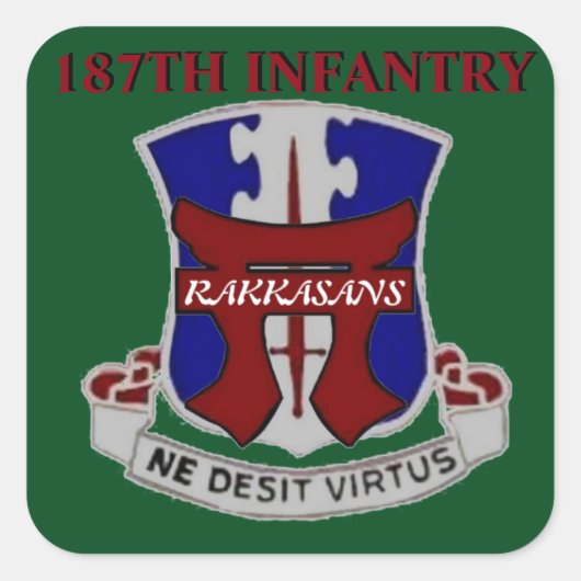 187E INFANTERIE RAKKASANS STICKERS (Voorkant)
