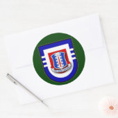 187e Infanterieregiment - 3d Bataljon Flash Ronde Sticker (Envelop)