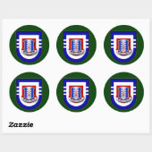 187e Infanterieregiment - 3d Bataljon Flash Ronde Sticker (Vel)