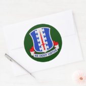 187e infanterieregiment (in de lucht) DUI Ronde Sticker (Envelop)