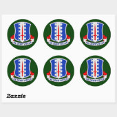 187e infanterieregiment (in de lucht) DUI Ronde Sticker (Vel)