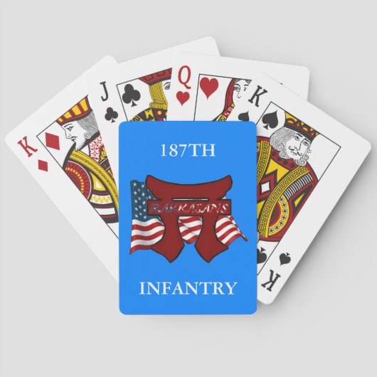 187E INFANTRY RAKKASANS PLAYING CARDS POKERKAARTEN (Achterkant)