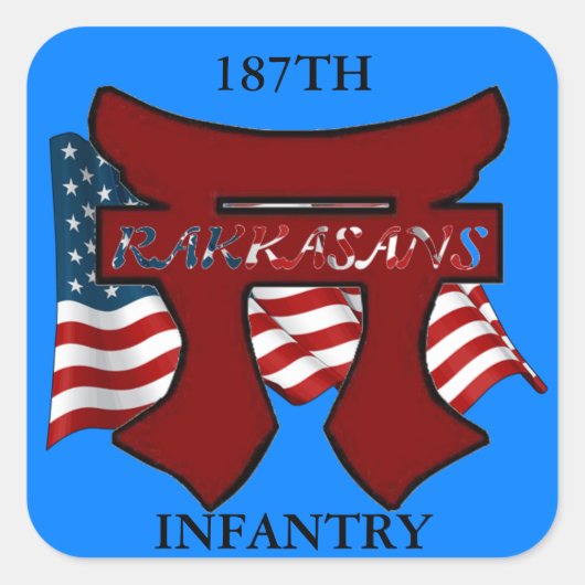 187E INFANTRY RAKKASANS STICKERS (Voorkant)