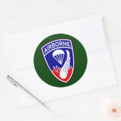 187e luchtinfanterieregiment SSI Ronde Sticker (Envelop)