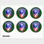 187e luchtinfanterieregiment SSI Ronde Sticker (Vel)