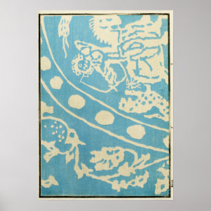 1880 Chinees ivoorsnijwerk patroon kunst Poster