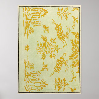1880 Chinees Keizerlijk Wapenschild Patroon Poster