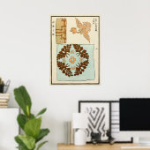 1880 Chinese Lakwerk Ornament Druk Poster (Thuiskantoor)