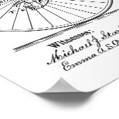 1880  High Wheeler Bicycle Patent Art Print (Hoek)