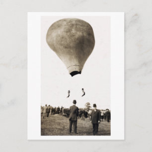 1880 Hot Air Ballon Acrobat Briefkaart