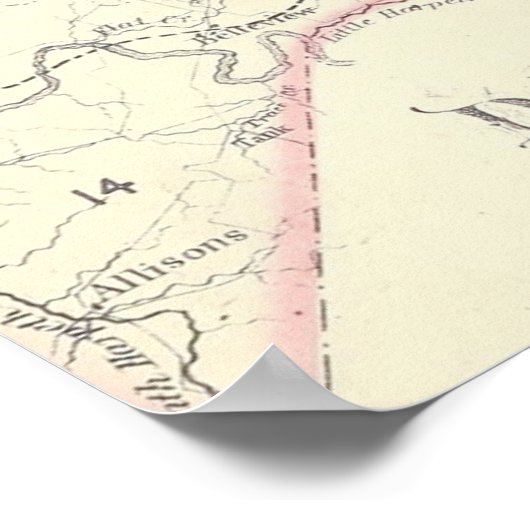 1880 Map of Davidson County Tennessee Poster (Hoek)