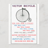 1880-Poster voor fietsen Briefkaart (Voorkant)