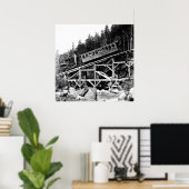 1880 Railroad Train ' Cloud ' Poster (Thuiskantoor)