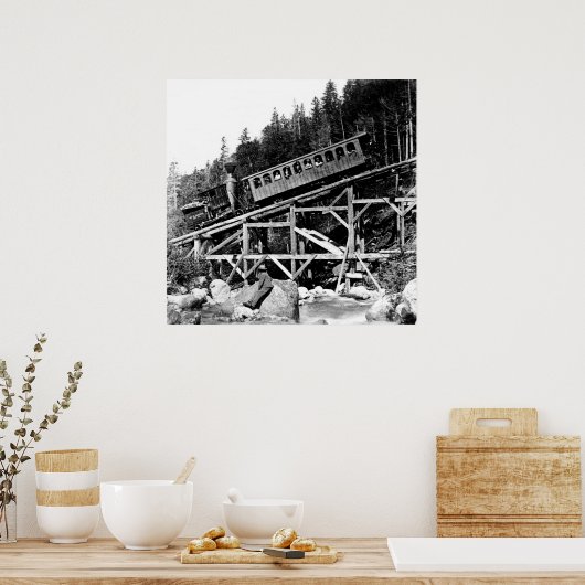 1880 Railroad Train ' Cloud ' Poster (Keuken)