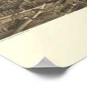 1880 Rochester, NY Birds Eye Uitzicht Panoramic Ma Poster (Hoek)