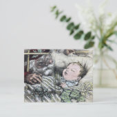 1880 Thomas Nast Harper's Santa en Baby Kaart (Staand voorkant)