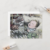 1880 Thomas Nast Harper's Santa en Baby Kaart (Voorkant / Achterkant in situ)