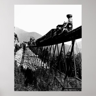 1880 Trein bij Crawford Notch, NH Poster