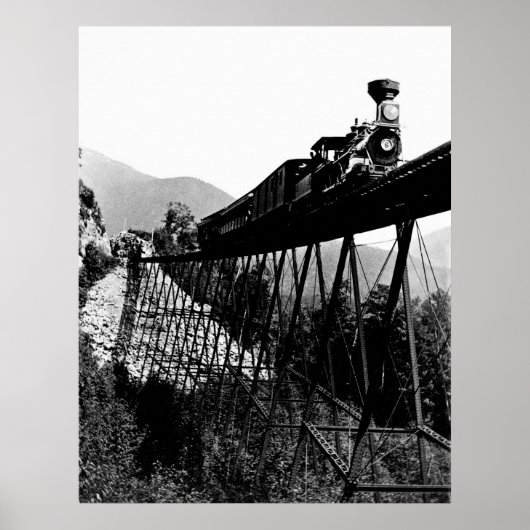 1880 Trein bij Crawford Notch, NH Poster (Voorkant)