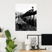 1880 Trein bij Crawford Notch, NH Poster (Thuiskantoor)