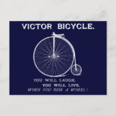 1880 Victor Bicycle Poster, wit Briefkaart (Voorkant)