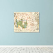 1880 Voortgangskaart van de Amerikaanse geografisc Canvas Afdruk (Insitu (Houten vloer))