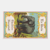 1880s Antiek olifant Bookplate Sticker (Voorkant)