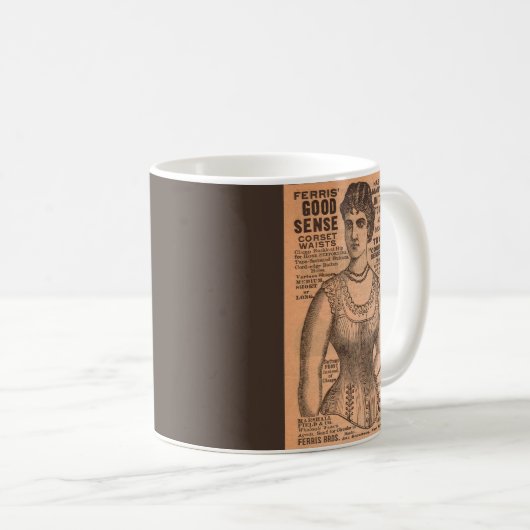 1880s Ferris Common Sense Corsets en Koffiemok (Voorkant rechts)