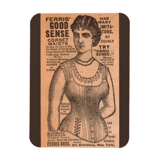1880s Ferris Common Sense Corsets en Magneet (Verticaal)