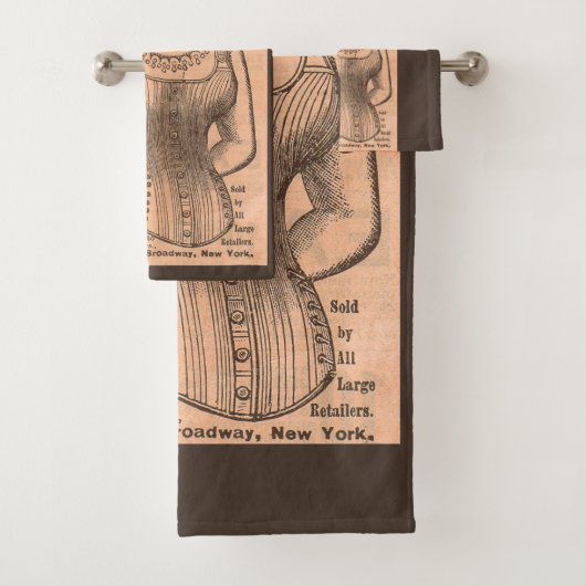 1880s Ferris Common Sense Corsets en print Bad Handdoek (Insitu)
