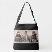 1880s Victoriaans schaduwen mode afdrukken Crossbody Tas (Achterkant)