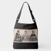 1880s Victoriaans schaduwen mode afdrukken Crossbody Tas (Voorkant)