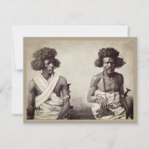  1880's Zwarte Mannen Haar Mode Briefkaart