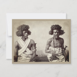  1880's Zwarte Mannen Haar Mode Briefkaart