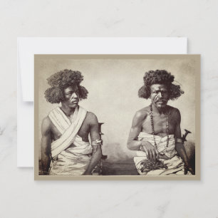  1880's Zwarte Mannen Haar Mode Briefkaart