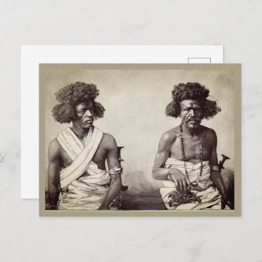 1880's Zwarte Mannen Haar Mode Briefkaart (Voorkant / Achterkant)