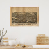 1881 Amsterdam & Port Jackson, NY Panoramic Map Poster (Keuken)