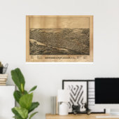 1881 Amsterdam & Port Jackson, NY Panoramic Map Poster (Thuiskantoor)