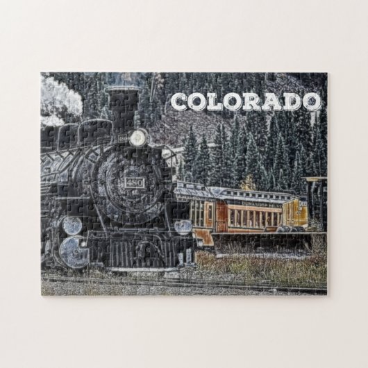 1881 Durango & Silvertown Narrow Gage Railroad Legpuzzel (Horizontaal)