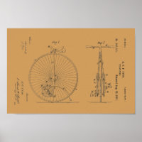 1881  fiets Velocipede-patentafdrukken
