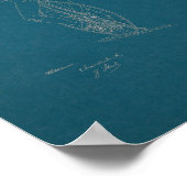 1881  fiets Velocipede-patentafdrukken Poster (Hoek)