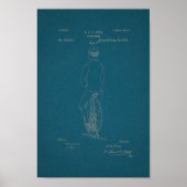 1881  fiets Velocipede-patentafdrukken Poster (Voorkant)
