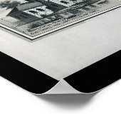 1881 Luchtkaart Norristown PA Pennsylvania Poster (Hoek)