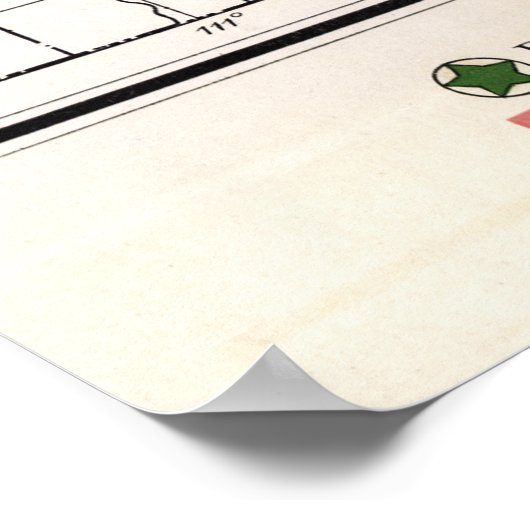 1881 YELLOWSTONE PARK MAP POSTER (Hoek)